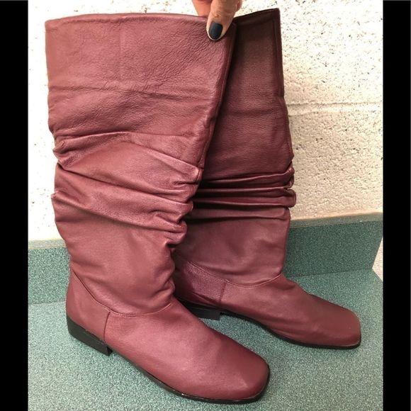 Chadwicks Shoes - Chadwicks Leather Upper Pull On Scrunch Boot